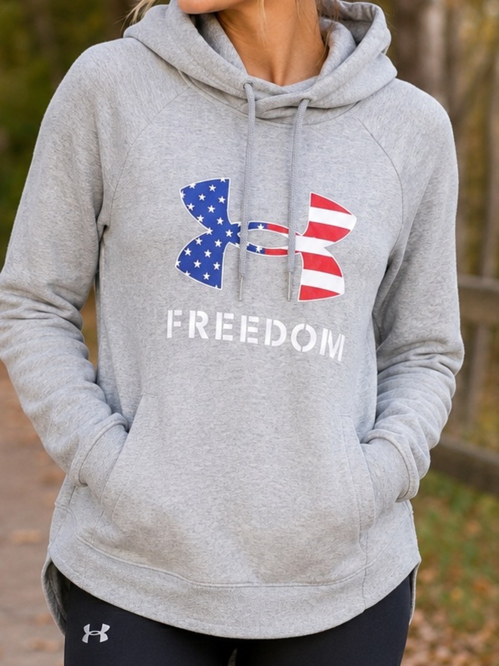 Under Armour Freedom Logo Hoodie Light Gray NWT Women’s XS